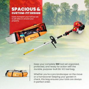 BU-KO 52cc Multi Garden Tool – Petrol Powered 4-in-1 Landscaping Set