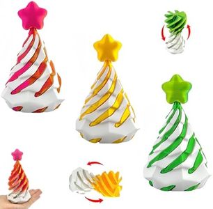 ajitxalr 3 Packs Christmas Tree Impossible Cone,Spiral Cone Fidget Toy,Impossible Cones passthrough Impossible Cone for Relaxing,Spiral Fidget Toy Impossible Cone,Birthday for Adults & Kids