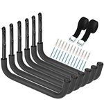 Heavdace 6 Pack Kayak Storage Racks, 39.4 CM Heavy Duty Garage Storage SUP Hooks, Wall Mount Surfboards Hanger (39.4cm)