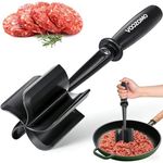 Mince Masher, Ground Beef Meat Chopper with 5-Blade Head, Versatile High-Temp Heat-Resistant Hamburger Meat Masher, Non-Stick Mince Meat Shredder for Ground Turkey/Beef, Nylon Utensil Cookware