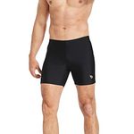 BALEAF Mens' Athletic Quick Dry Compression Square Leg Jammers Swim Brief Swimsuit Black Black Size XXL