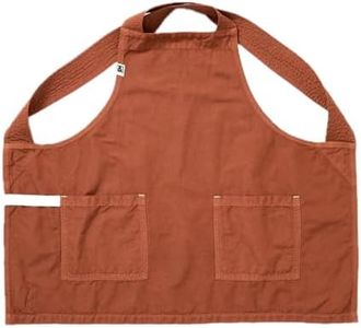 hedley & bennett Professional Cross-Back Smock - 7oz Cotton-Linen Kitchen Apron with Large Pockets - Unisex Chef Workwear for Cooking & Grilling - Harissa