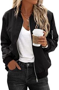 Zeagoo Women Jacket Lightweight Jacket Casual Bomber Jacket Fall Jacket Zip Up Coat