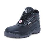 ACME Boxylic Steel Toe Safety Shoe Barton Leather Double Density - High Ankle (Black, UK Footwear Size System, Adult, Men, Numeric, Medium, 7)