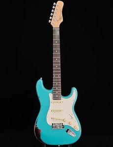 KGD Relic Electric Guitar,Roasted Maple Neck and Rosewood fingerboard,Bone Nut,6-String Relic Guitar,Professional/Full Size/Electric Guitars for Adults