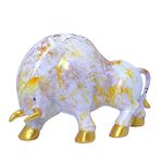 Resin Geometric Statue Golden Bull Sculpture Ornament Abstract Animal Figurines Room Desk Decor Home Decoration