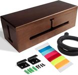 HomeBliss Walnut Large Cable Box - 