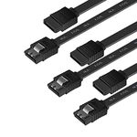 Benfei SATA Cable III, 3 Pack SATA Cable III 6Gbps Straight HDD SDD Data Cable with Locking Latch 18 Inch for SATA HDD, SSD, CD Driver, CD Writer - Black