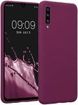 kwmobile Case Compatible with Samsung Galaxy A70 Case - Soft Slim Protective TPU Silicone Cover - Bordeaux Violet