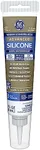 GE Advanced Silicone Caulk for Window & Door - 100% Waterproof Silicone Sealant, 5X Stronger Adhesion, Freeze & Sun Proof - 2.8 fl oz Tube, Clear, 1 Pack