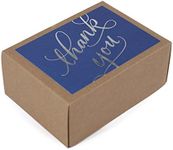 Hallmark Thank You Notes (Silver Foil Script, 40 Cards and Envelopes)