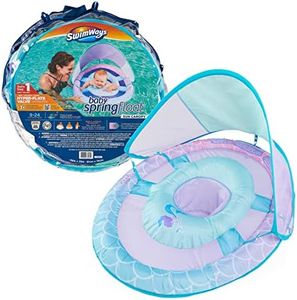 Swimways Sun Canopy Inflatable Baby Spring Float for Kids 9-24 Months, Mermaid Design