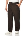 Carhartt Men's Washed Duck Double Front Dungaree Jeans, Dark Brown, 36W / 32L