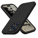 CellEver Soft Silicone Designed for iPhone 14 Pro Case [Camera Cover] [Military Grade Drop Protection] [Anti-Scratch Microfiber Lining] Slim Shockproof Protective Phone Cover 6.1 inch - Black