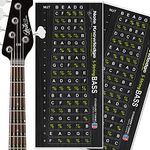 5 String Bass Guitar Fretboard Note Map Decals/Stickers