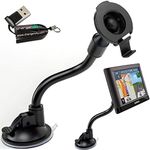 ChargerCity 8inch Bendy Suction Car Holder Mount for Garmin Nuvi 2457 2497 2539 2557 2558 2559 2577 2589 2597 2598 2599 2639 2689 2699 42 44 52 54 55 56 57 58 67 68 LM LMT LMTHD GPS (010-11983-00)