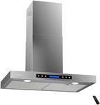 AROAN 36 inch Wall Mount Range Hood, Stainless Steel Kitchen Chimney Vent with 780 CFM & Four-Speed Touch Panel, 2pcs Adjustable LED (PA01-36)