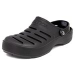 Nautica Men's Clogs - Athletic Sports Sandal - Water Shoes Slip-On with Adjustable Back Strap-River Edge-Black-10