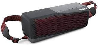 PHILIPS S7807 Wireless Bluetooth Speaker, 7000 Series - 40W Output, IP67 Waterproof, 24-Hour Playtime, Portable with Built-in Microphone, Voice Assistant, USB-C, and Power Bank, Black