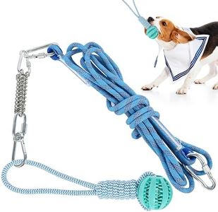 Black Rhino Tetherball set for Dogs - Heavy Duty Outdoor Dog Toy - Interactive Dog Rope Ball for Playground