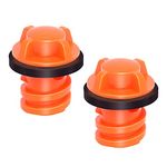 2pcs Cooler Drain Plugs Replacement Compatible with Yeti/Rtic Cooler 20 35 45 65 110 ,Small Drain Plugs with Leak-Proof Design, Orange