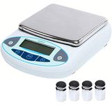 U.S. Solid Digital Precision Scale Analytical Balance Electronic Lab Scale 0.01 g (5KG), 4pcs 500 g Calibration Weight