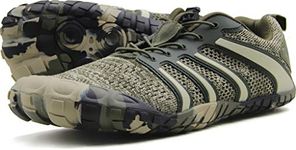 Oranginer Men's Barefoot Shoes - Big Toe Box - Minimalist Cross Training Shoes for Men, 2-camouflage, 9.5