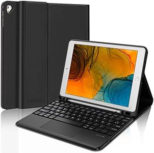 JADEMALL Tastiera con Trackpad per iPad 9.7, iPad 6th/5th Generazione 2018/2017, iPad Air 2/1 2014/2013, [Italiano-QWERTY] Bluetooth Tastiera con Touchpad Magnetica Staccabile, Nero