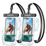 UNBREAKcable Universal Waterproof Phone Pouch [2 Pack] - IPX8 Waterproof Cell Phone Bag Compatible with iPhone 11/11 Pro Max/XS Max/XR/X/8/7/SE, Samsung Galaxy S20/S10/S9 Google Pixel and up to 6.6"