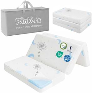 PanKers Pack and Play Mattress,38"x26" Dual Sided High Density Soft&Fim Memory Foam Pack N Play Mattresses, Baby Mattress for Pack N Play with Non-Slip Bottom Breathable Washable Cover