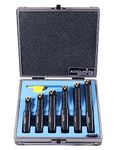 Accusize Industrial Tools 6 Pc 5/8'' Round Shank Indexable Boring Bar Set with Tcmt Carbide Inserts, 90 Degree, 2627-9106