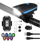 BLACKBELL Bicycle Combo of Front Cycle Light Back Tail/Helmet Light LED Front Rear Light Combo (Multicolor)
