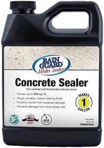 Rainguard Water Sealers Concrete Sealer, Penetrating Protection Against Water and Salt Damage, For All Concrete Surfaces, Silane/Siloxane Waterproofer, Natural Finish, Makes 1 Gallon