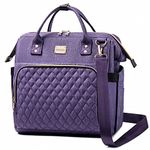 Artelaris Women's Lunch Bag, Insulated Lunch Box Women for Work, Adults Large Lunch Tote, Leakproof Cooler Reusable Lunch Bag with Side Pockets & Shoulder Strap, Lunch Purse, Picnic Designer (Purple)