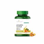 Voll Sante Pumpkin Seed Oil Capsule—1000 mg Per Serving|HPMC Plant-Based Veg Capsules |Non-GMO|Cold-Pressed | Ayurvedic Dietary Supplement | Natural Source of Omega 6 & 9 | Supports Hair & Skin Health | 30 Capsules