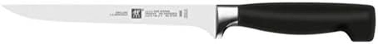 Zwilling J.A. Henckels 1001581 Four Star Filleting Knife, 18 cm, Black/Silver,Black and Silver