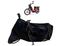 VVM TVS XL 100 Heavy Duty Bike Cover Waterproof - Dustproof - Scratch Proof - UV Sun Light Protection - Full Size Two Wheeler Bike Body Cover for TVS XL 100 Heavy Duty (Black Premium Waterproof)