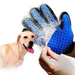 LOOTWAGON Pet Grooming Gloves - Dog, Cat Bathing Scrubber Gloves - Two-Sided Pet Grooming Pet Hair Remover Gloves - Massage for Cats, Dogs, Rabbit and Small Pets