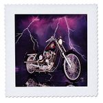 3dRose qs_ 8332_8 Quilt Square Picturing Harley-Davidsonand Number 174 Motorcycle