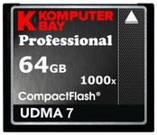 KOMPUTERBAY 64GB Professional Compact Flash Card CF 1000X 150MB/s Extreme Speed UDMA 7 RAW 64 GB