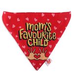 Lana Paws Mom's Adjustable Favourite Child Comfortable Dog Bandana/Scarf/Gifts (Red)