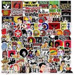 100pcs Fashion TV Holiday Sport Outdoor Vinyl Decal Stickers Waterproof for Gift Bottle Car Phone Laptop Skateboard (Rock Music)