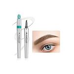 3D Microblading 4-tip Eyebrow Pencil,Makeup Applicator Tattoo Smudge Proof Microblade Brow Marker for Daily Natural Look,Lasting Waterproof Natural Eyebrow Hair. (Light Brown)