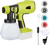 Cordless Paint Sprayer for Ryobi 18V, Electric HVLP Handheld Paint Spray Gun with 4 Nozzles, 3 Patterns, 1000ML Tank for Home Furniture Fencing Decking Painting