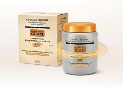 Guam Anti-cellulite Infrared Body Wrap, Hot Seaweed Body Wraps for Cellulite, Original FIR Formula with Black Tourmaline, Professional Cellulite Removal Treatment, Skin Tightening Body Mud (2.2LB)