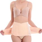 Goege Waist Trimmer Belt-Postpartum Postnatal Recoery Support Girdle Belt Post Pregnancy After Birth Special Belly,Tummy Fat Burning Lost Weight Waist Trimmer Slimming Belt,Size M,Beige