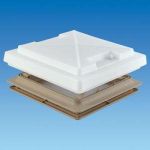 400 X 400 ROOF LIGHT WITH BLIND & FLYNET CARAVAN WHITE