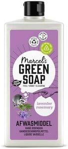 Marcel's Green Soap - Washing Up Liquid Lavender & Rosemary - Dishwashing Liquid - 100% Eco friendly - 100% Vegan - 100% Recycled Plastic - 97% Biodegradable - 500 ML