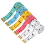 6 Pack Soft Tape Measure Body Measuring Tape 60 Inch/150cm Double Scale Measuring Tape Tailor Measuring Tape for Body Measurement Loss Weight Garment Making (Multicolor)