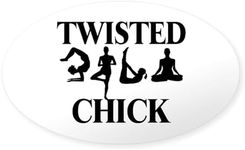 CafePress Twisted Yoga Chick Oval B